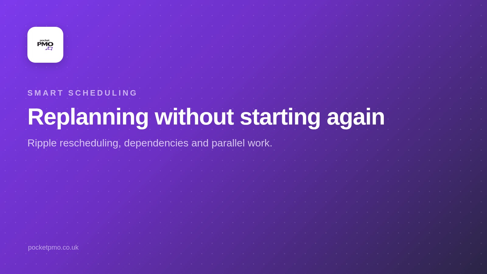 Auto-scheduling project plans: replanning without starting again